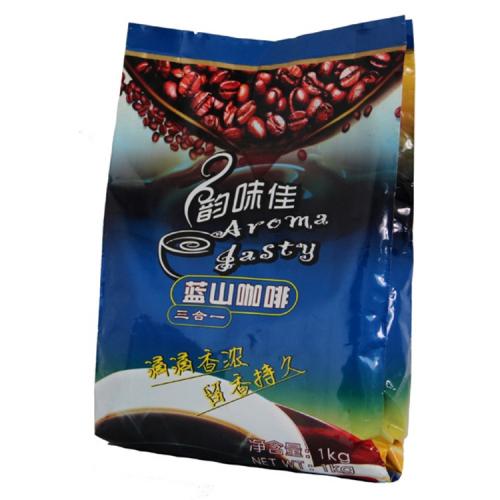 供應(yīng)韻味佳三合一速溶藍(lán)山咖啡 1000g袋裝 自助餐廳飲料機(jī)原料