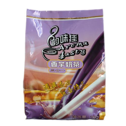 供應(yīng)韻味佳三合一速溶香芋奶茶 1000g袋裝 自助餐廳飲料機(jī)原料