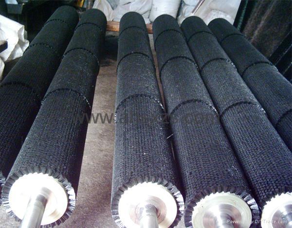 工業(yè)毛刷輥  毛刷輥滾筒刷  豬鬃拋光尼龍磨料絲毛刷輥