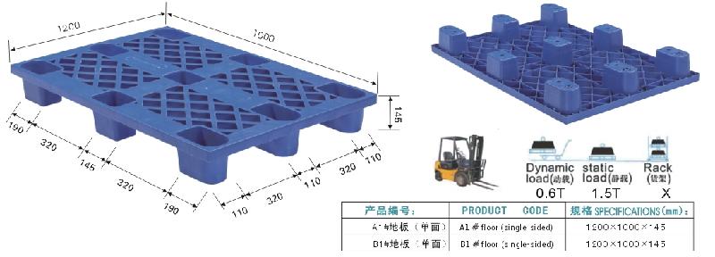 联生塑料A1/B1单面九角卡板图片