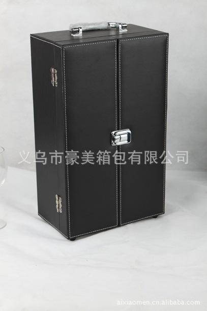 皮质单瓶双开葡萄酒礼盒套装图片