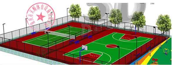 供应潼南硅PU篮球场建设，重庆篮球场地专业施工公司，各类体育工程承接图片