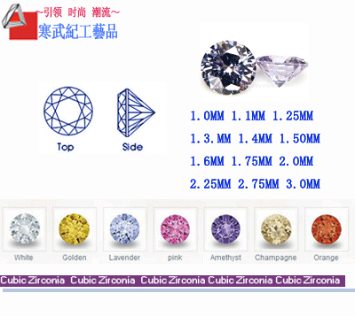 梧州AAA级1.5mm白色圆形锆石白锆低价销售 各常规小圆形锆石批发