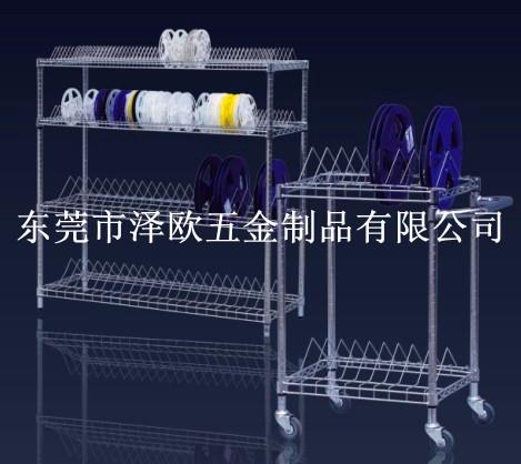 供应山东日照线网推车威海置物架SMT料盘周转架车厂家批发