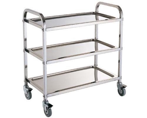 供應東莞可折疊拆裝不銹鋼平板手推車拆裝式不銹鋼手推車兩層手推車