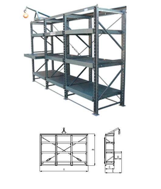 供应仓库模具架V中型存货架V广州嘉银抽屉式模具架价格图片