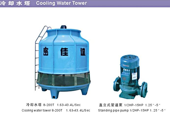 供应高温型冷却塔/广州圆形玻璃钢冷却塔专业生产厂家图片