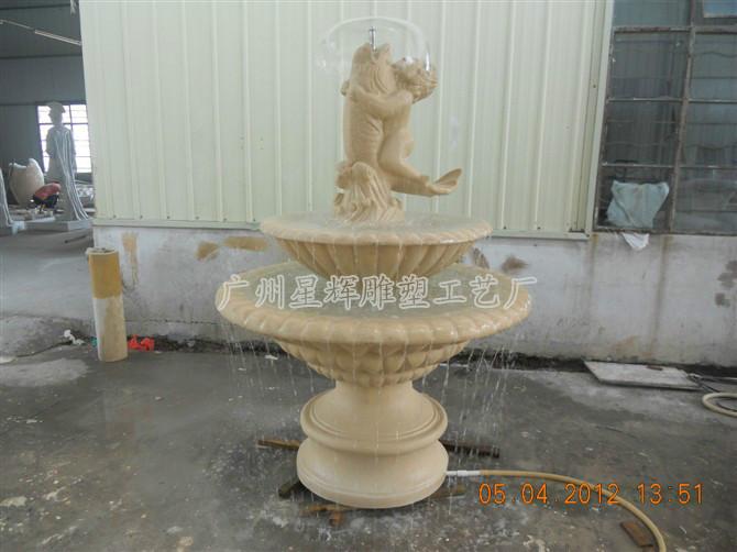 供應(yīng)三層流水噴泉 室內(nèi)水景噴泉 砂巖噴泉 花園雕塑