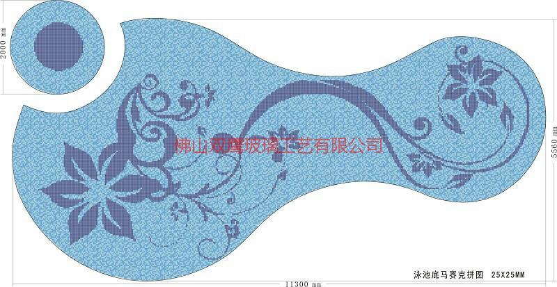 成都泳池拼圖玻璃馬賽克圖片