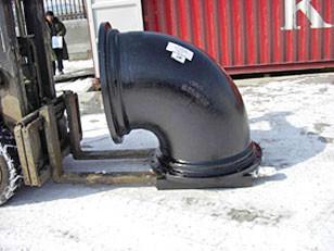 供應(yīng)k型球墨鑄鐵管件雙盤90度彎頭