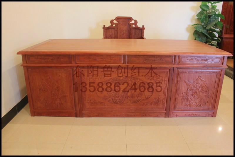 供應(yīng)紅木家具-非洲梨花木書(shū)桌