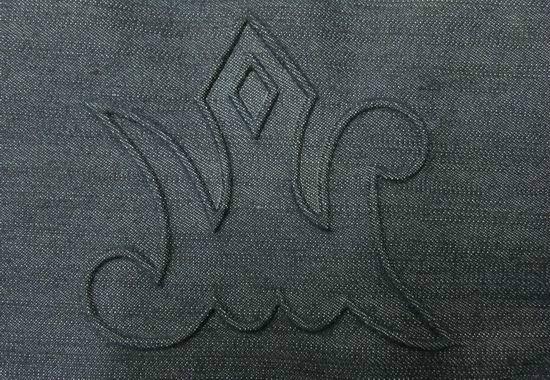 牛仔凹凸壓印花圖片