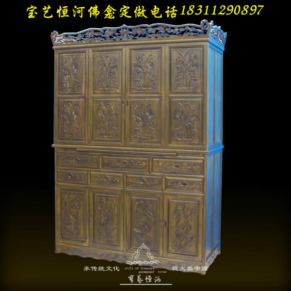 供應(yīng)北京三圣佛龕報價，木雕三圣佛龕批發(fā)，佛龕*出售
