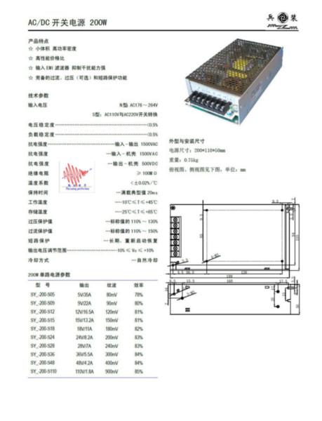 兵裝電源SYN-200-S24圖片