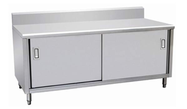 雙拉門工作臺(tái)帶靠背圖片