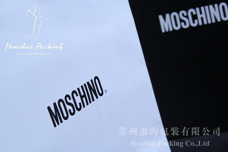 供應MOSCHINO服裝購物袋_外貿*品服裝紙袋_出口服裝袋包裝袋