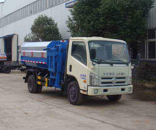 福田自裝卸式垃圾車_掛桶垃圾車圖片