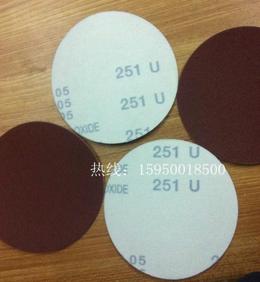 供應3M251U背絨砂紙5寸80號干磨砂紙 汽車打磨砂紙片 3M251U