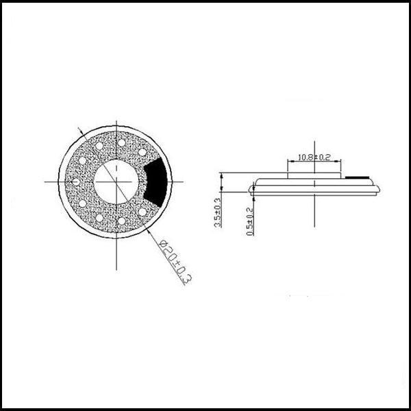供應(yīng)20mm鐵殼超薄內(nèi)磁喇叭