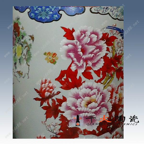 供應(yīng)紅底富貴大花瓶 中國(guó)紅大花瓶