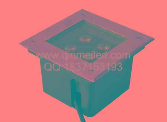 供應LED4W廣場地面照明地埋燈丨正方形磨砂玻璃地埋燈丨柔光地埋燈