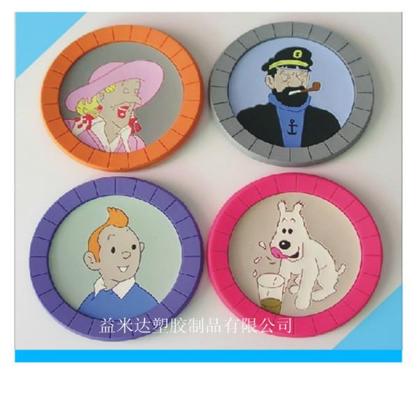 【專業(yè)廠家 *】*定做pvc軟膠杯墊 各種卡通杯墊