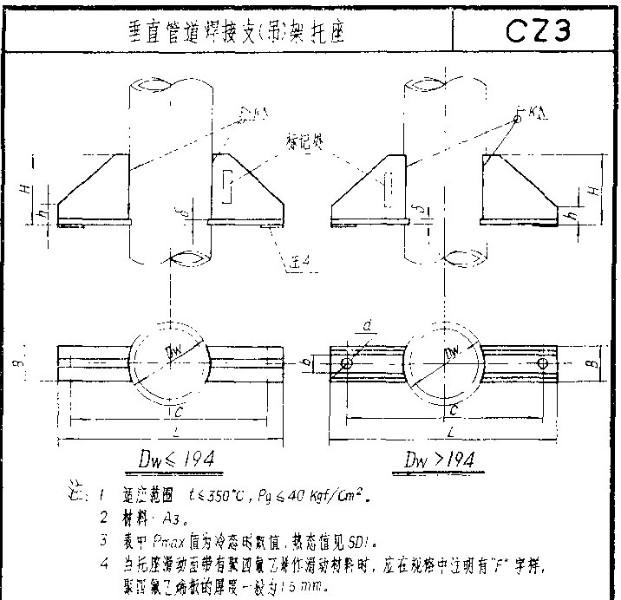 垂直管道焊接支吊架托座图片