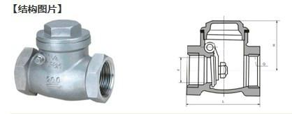 供应不锈钢螺纹止回阀，逆止阀，单向阀图片