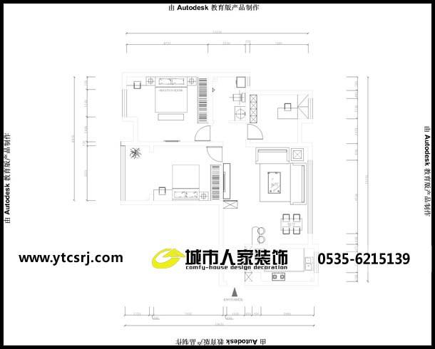 供應(yīng)城市人家金海名園A戶型裝修案例