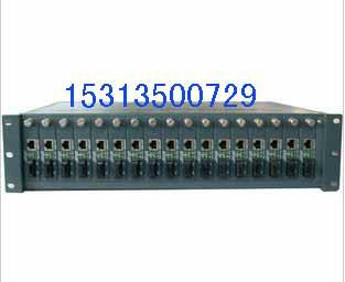 14口插式百兆光纖收發(fā)器圖片