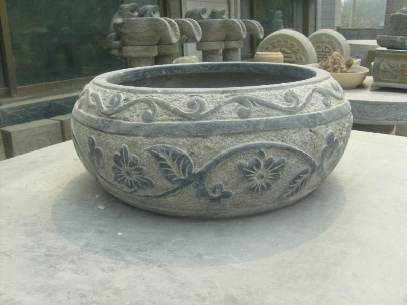 供應(yīng)仿古石頭花盆供應(yīng)廠家