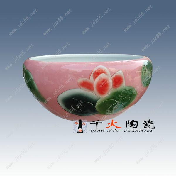 過(guò)年禮品粉彩瓷大缸 百子圖陶瓷大缸定做