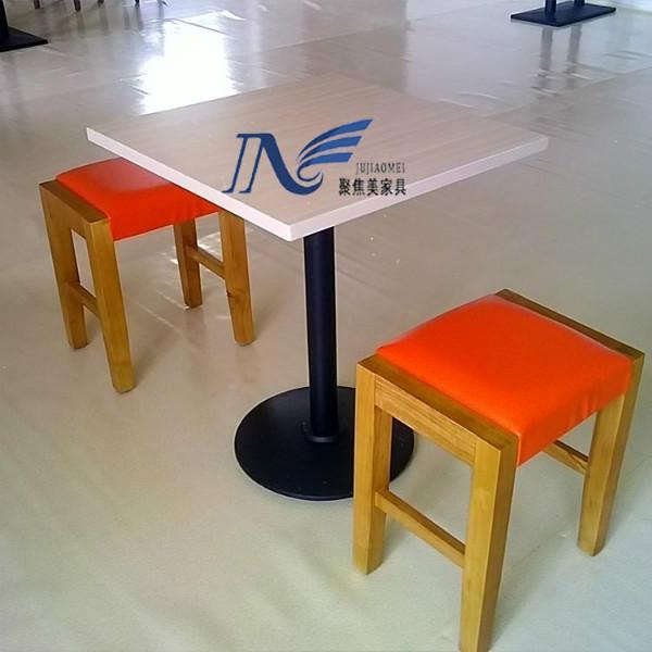 供應廠家定做肯德基同款人造石圓形餐桌 防火板餐臺