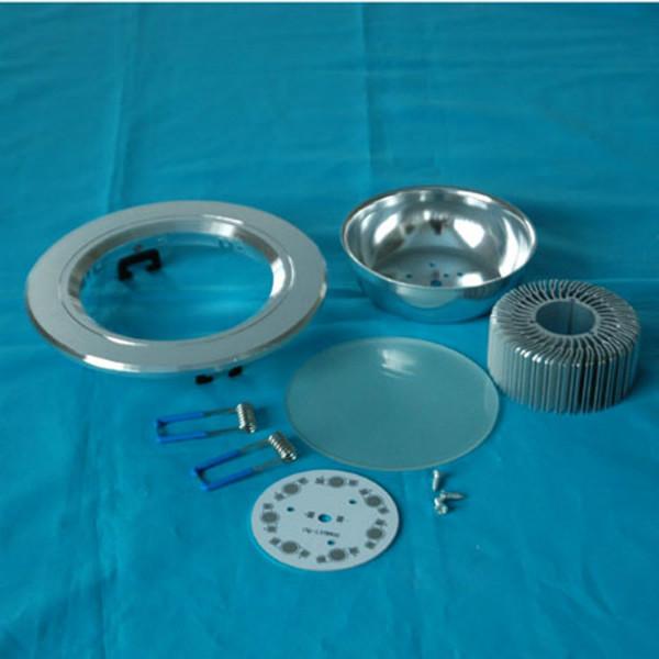 LED4寸車鋁白色筒燈外殼套件圖片/LED4寸車鋁白色筒燈外殼套件樣板圖 (3)