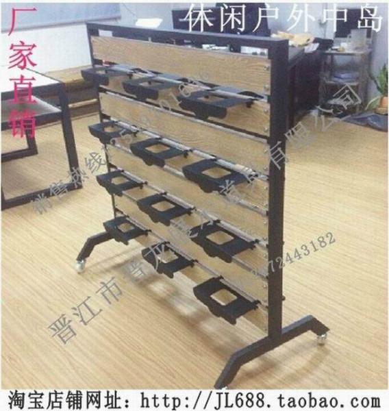 駱駝專賣店鞋中島 天倫天休閑戶外賣場金屬烤漆雙面中架 JL-660