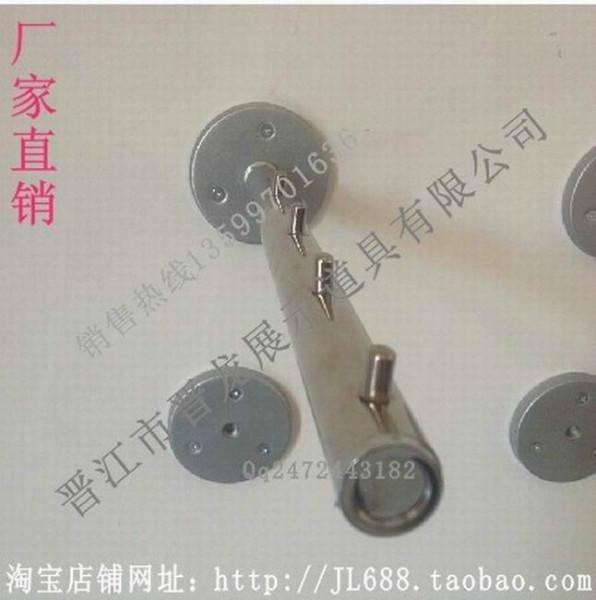 專賣店服裝架配件 不銹鋼19圓管四釘正掛 直接上墻掛衣服正掛點(diǎn)掛