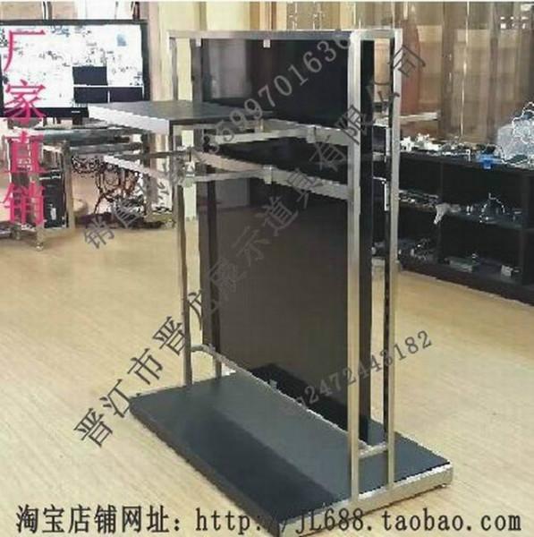 外貿(mào)拉絲不銹鋼雙面中島服裝架圖片/外貿(mào)拉絲不銹鋼雙面中島服裝架樣板圖 (4)