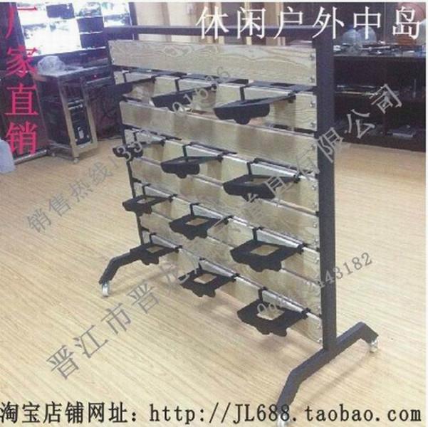 駱駝專賣店鞋中島 天倫天休閑戶外賣場金屬烤漆雙面中架 JL-660