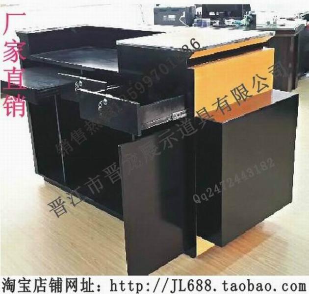 前臺(tái) 接待臺(tái) 收款桌收銀柜 木柜廠批發(fā)戶外休閑木紋色巴臺(tái) JL-22