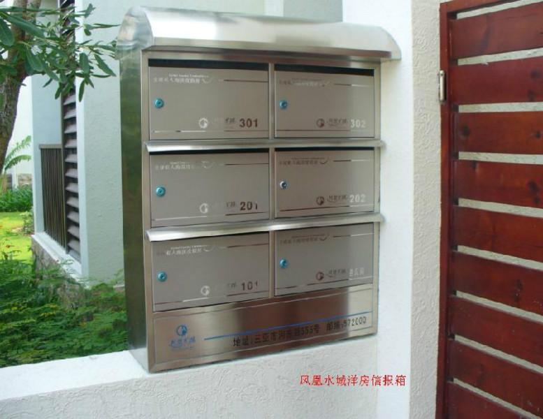 定制蝕刻不銹鋼郵箱住宅落地式信報(bào)箱 別墅類防雨信報(bào)箱