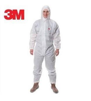 3M4515白色带帽连体防护服图片