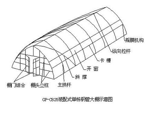 洛阳单栋大棚简易拱棚钢管大棚蔬菜大棚怎么建