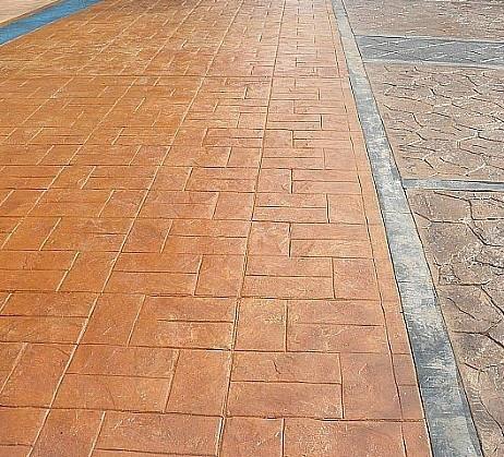 彩色壓花地面壓花地坪圖片