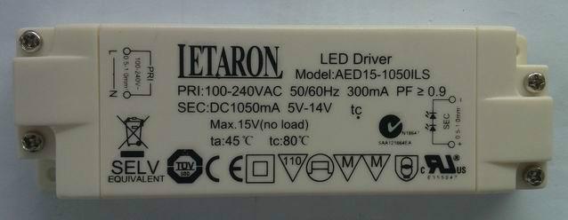 供應(yīng)UL/SAA認證恒流LED電源15W250mA