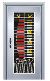 深圳恒鑫高档不锈钢门防盗门双开门图片