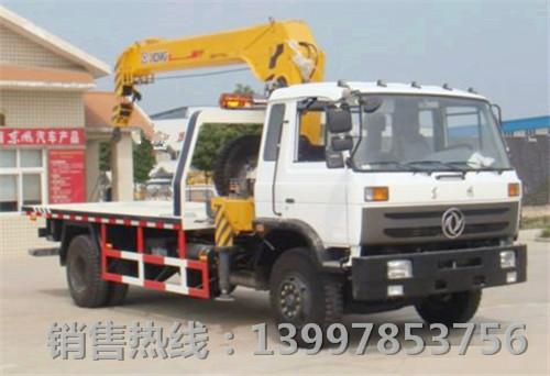 一拖二帶吊機(jī)清障拖車圖片