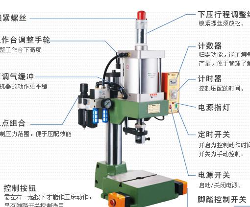 供应单柱小型气动压力机0500公斤可调式冲床