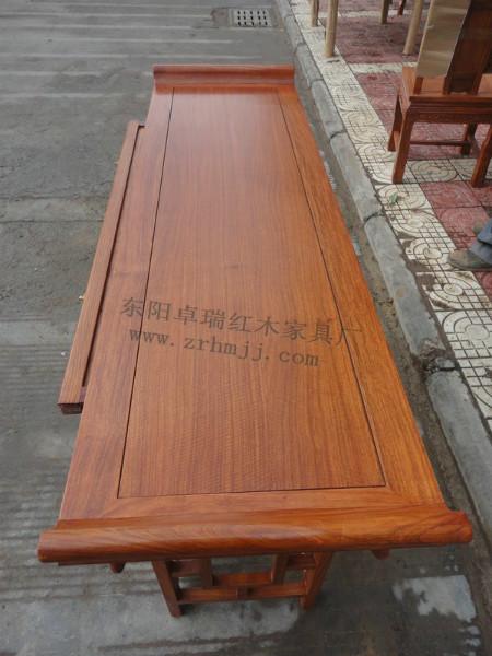 供應(yīng)東陽卓瑞紅木家具非洲花梨2斗1抽紅木條案價格圖片