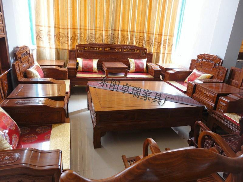 大果紫檀緬甸花梨木錦上添花沙發(fā)圖片