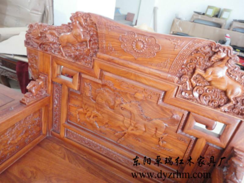 廠家直銷東陽木雕紅木家具供應(yīng)*紫檀非洲黃花梨寶馬沙發(fā)